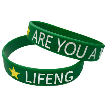 Promotional Gift Wrist Band Exquisite Green Silicone Bracelets Wristband Wristband